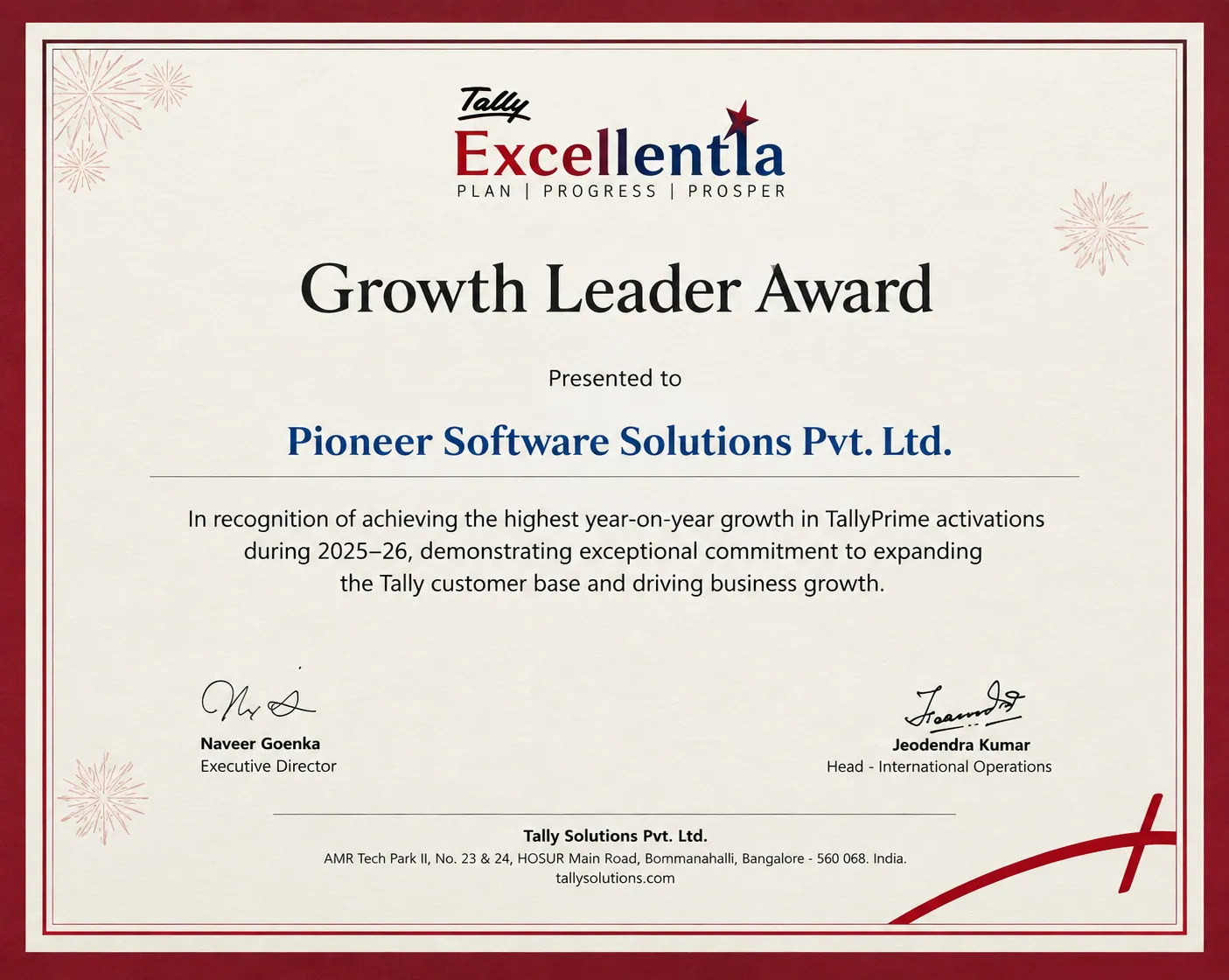 Growth Leader Award